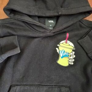 Vans Kids Black Hoodie with Skeleton Graphic